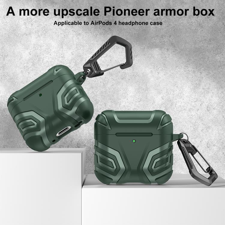For AirPods 4 XDcase Dark Pattern TPU Earphone Cover with Carabiner