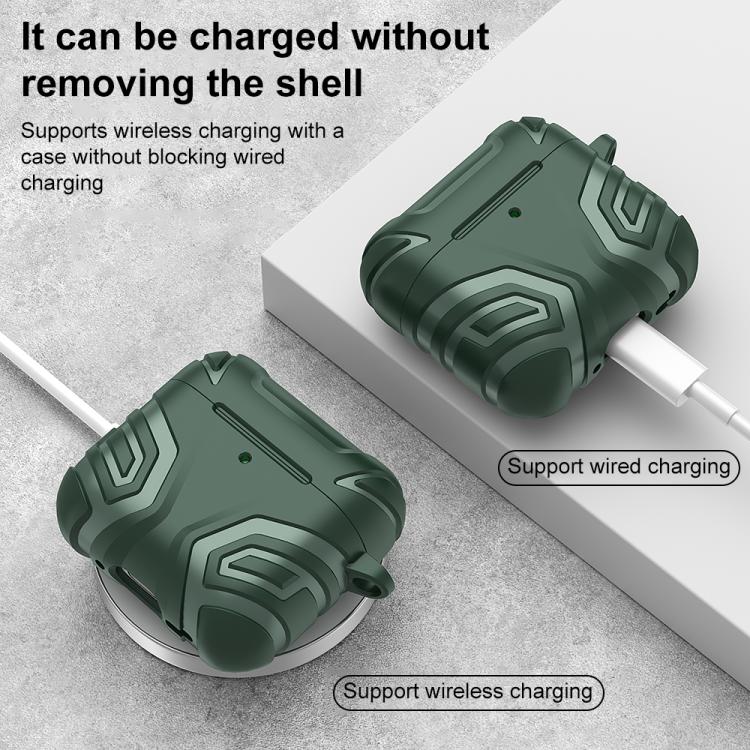 For AirPods 4 XDcase Dark Pattern TPU Earphone Cover with Carabiner