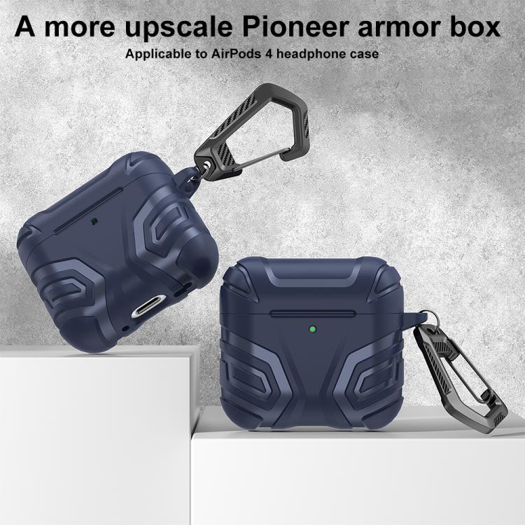 For AirPods 4 XDcase Dark Pattern TPU Earphone Cover with Carabiner