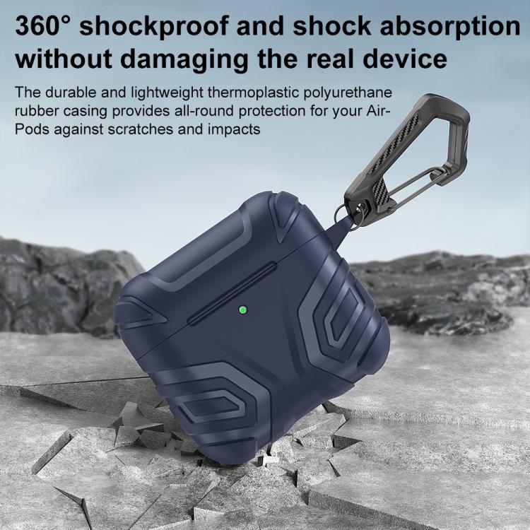 For AirPods 4 XDcase Dark Pattern TPU Earphone Cover with Carabiner
