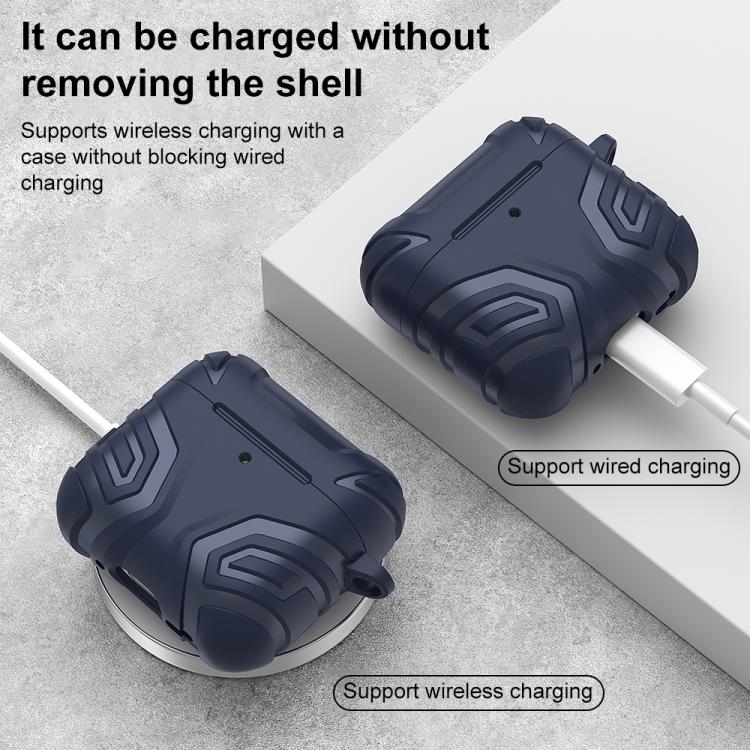 For AirPods 4 XDcase Dark Pattern TPU Earphone Cover with Carabiner