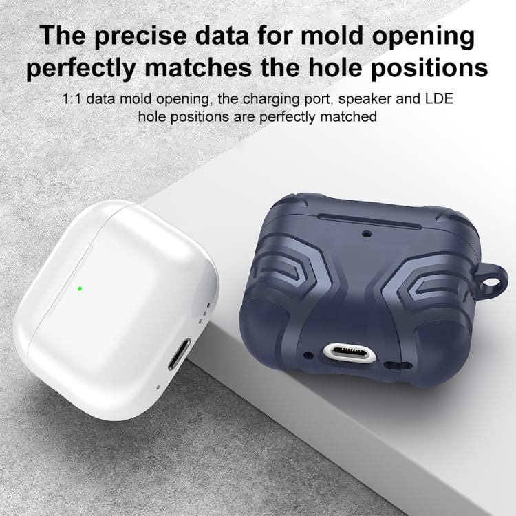 For AirPods 4 XDcase Dark Pattern TPU Earphone Cover with Carabiner