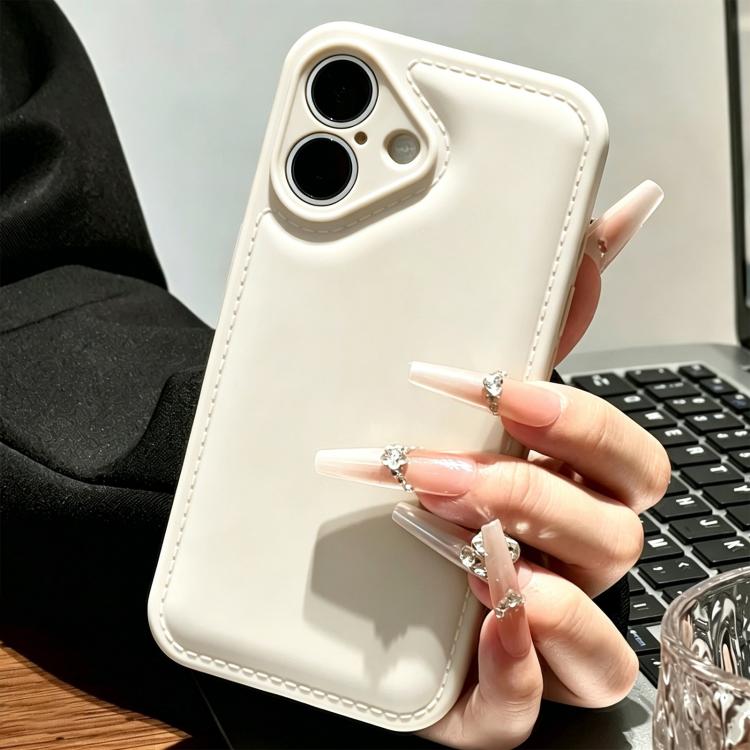 For iPhone 16 Solid Color Shockproof Air-Cushion TPU Phone Case