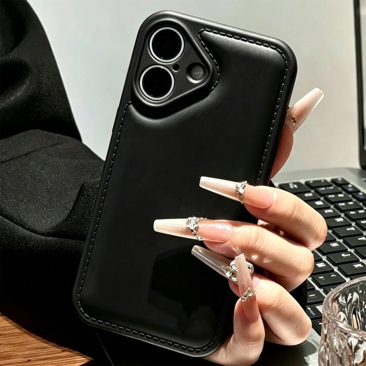 For iPhone 16 Solid Color Shockproof Air-Cushion TPU Phone Case