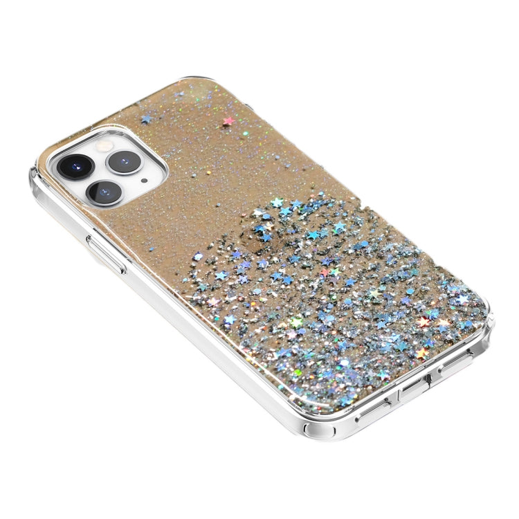 For iPhone 12 / 12 Pro Stars Pattern Dropping Glue TPU Shockproof Protective Case