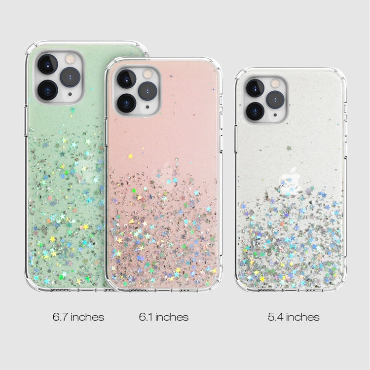 For iPhone 12 / 12 Pro Stars Pattern Dropping Glue TPU Shockproof Protective Case