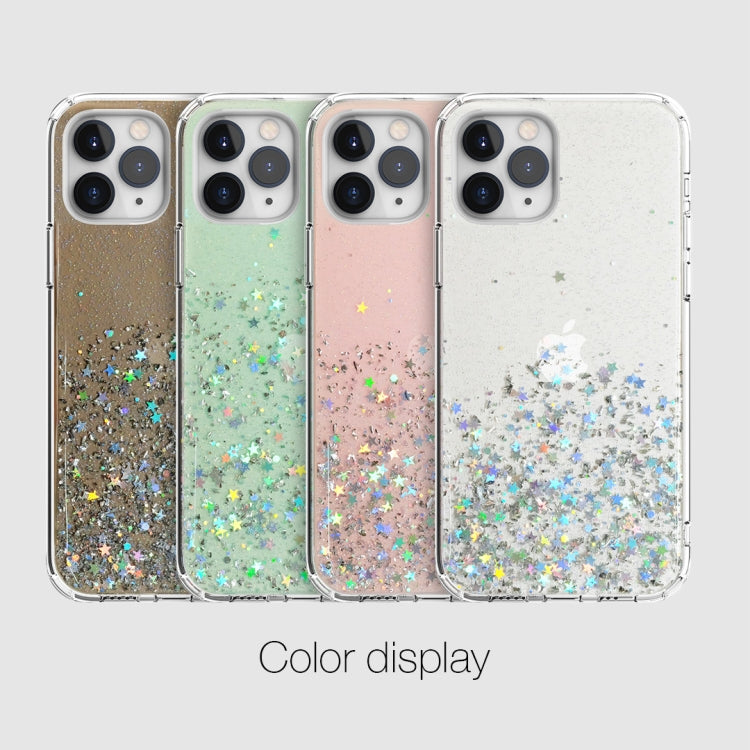 For iPhone 12 / 12 Pro Stars Pattern Dropping Glue TPU Shockproof Protective Case