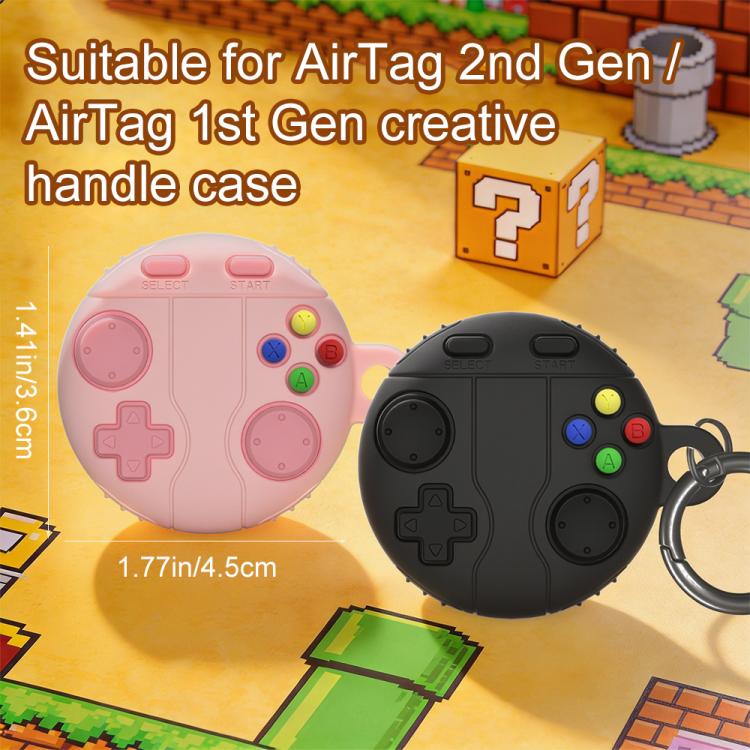 For AirTag 2nd Gen / 1st Gen XDcase Game Console Style Silicone Protective Case with Key Ring