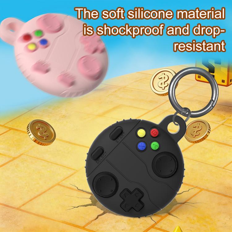 For AirTag 2nd Gen / 1st Gen XDcase Game Console Style Silicone Protective Case with Key Ring
