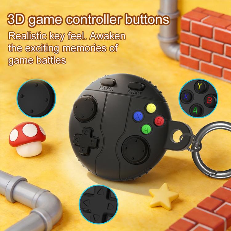 For AirTag 2nd Gen / 1st Gen XDcase Game Console Style Silicone Protective Case with Key Ring
