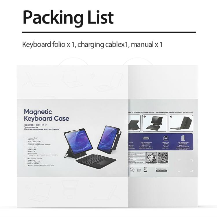 For Xiaomi Pad 8 / 8 Pro / 7 / 7 Pro DUX DUCIS DK Series Arabic Layout Backlit Bluetooth Keyboard Case - Black
