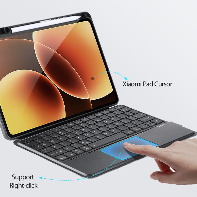 For Xiaomi Pad 8 / 8 Pro / 7 / 7 Pro DUX DUCIS DK Series Arabic Layout Backlit Bluetooth Keyboard Case - Black