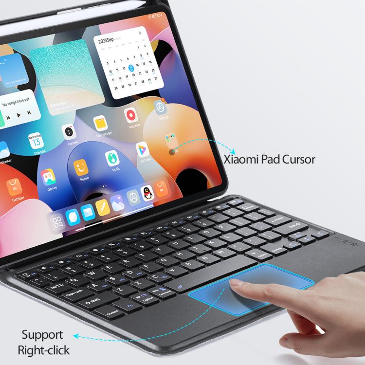 For Xiaomi Pad 6 / 6 Pro DUX DUCIS DK Series Arabic Layout Backlit Bluetooth Keyboard Case - Black