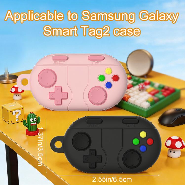 For Samsung Galaxy SmartTag2 XDcase Game Console Style Silicone Protective Case with Key Ring