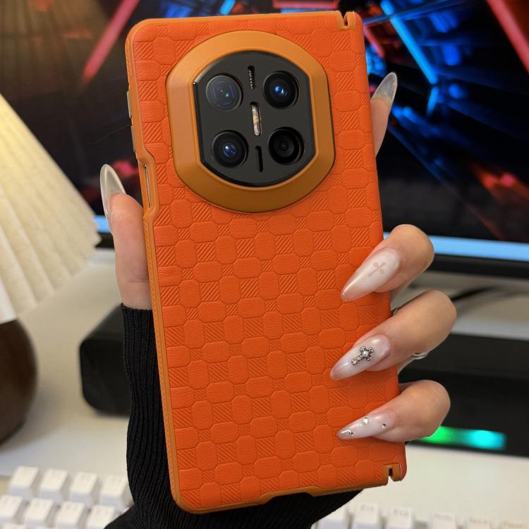 For Huawei Mate X6 Double Axis Soft Edge Square Grid Pattern Phone Case