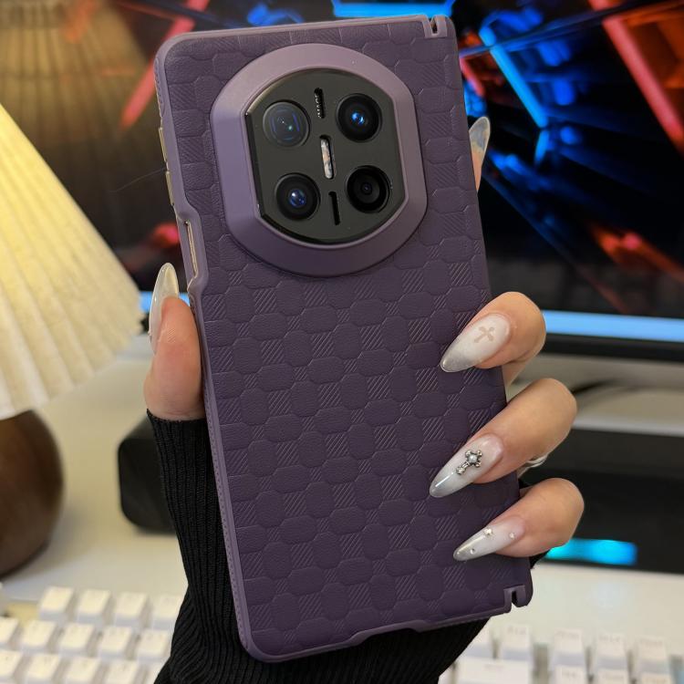 For Huawei Mate X6 Double Axis Soft Edge Square Grid Pattern Phone Case