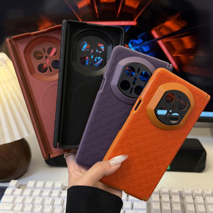 For Huawei Mate X5 Double Axis Soft Edge Square Grid Pattern Phone Case