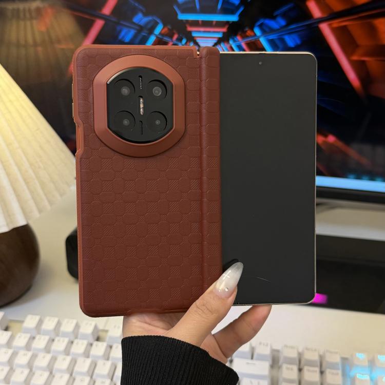 For Huawei Mate X5 Double Axis Soft Edge Square Grid Pattern Phone Case