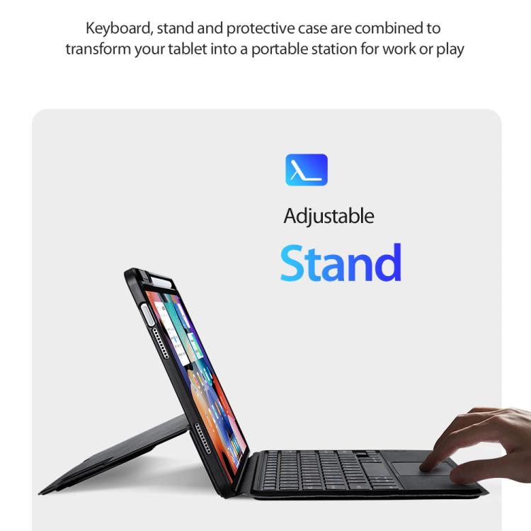 For Xiaomi Pad 6 / 6 Pro DUX DUCIS DK Series Spanish Layout Backlit Bluetooth Keyboard Case - Black
