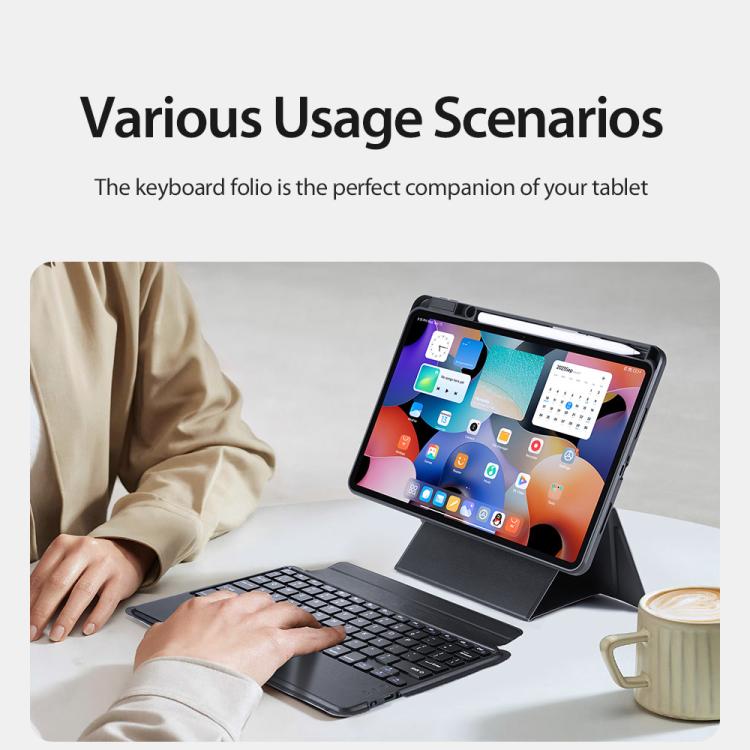 For Xiaomi Pad 6 / 6 Pro DUX DUCIS DK Series Spanish Layout Backlit Bluetooth Keyboard Case - Black