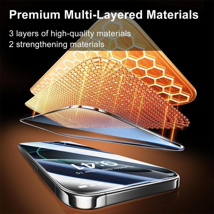 For iPhone Air XDcase 2 Pairs HD Tempered Glass Screen Protector + Silkscreen Lens Protector