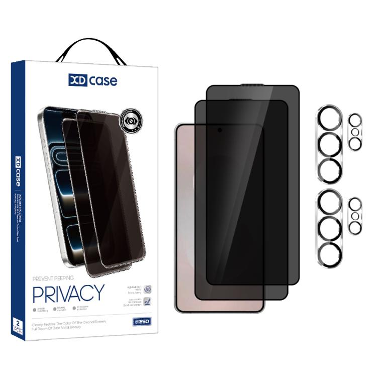 For Galaxy S26 Ultra 5G XDcase 2 Pairs Anti-Peep Tempered Glass Screen Protector + Silkscreen Lens Protector