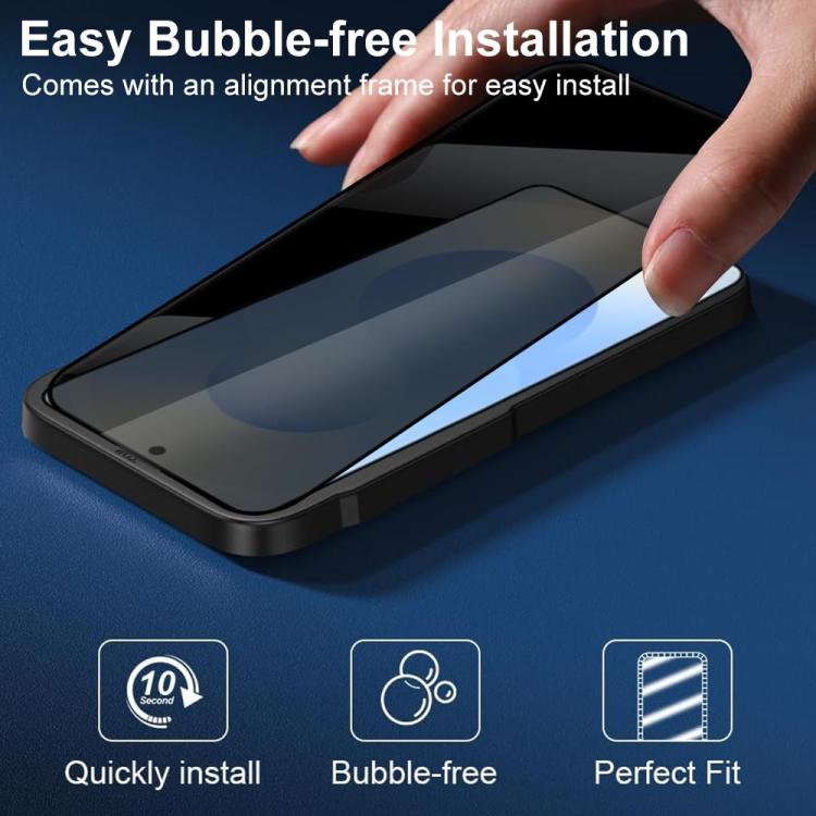 For Galaxy S26+ 5G XDcase 2 Pairs Anti-Peep Tempered Glass Screen Protector + Silkscreen Lens Protector