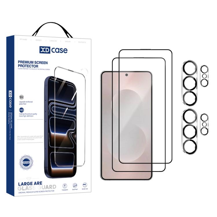 For Galaxy S26 Ultra 5G XDcase 2 Pairs HD Tempered Glass Screen Protector + Silkscreen Lens Protector