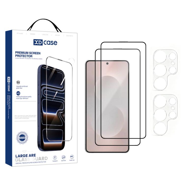 For Galaxy S26 Ultra 5G XDcase 2 Pairs HD Tempered Glass Screen Protector + Transparent Lens Protector