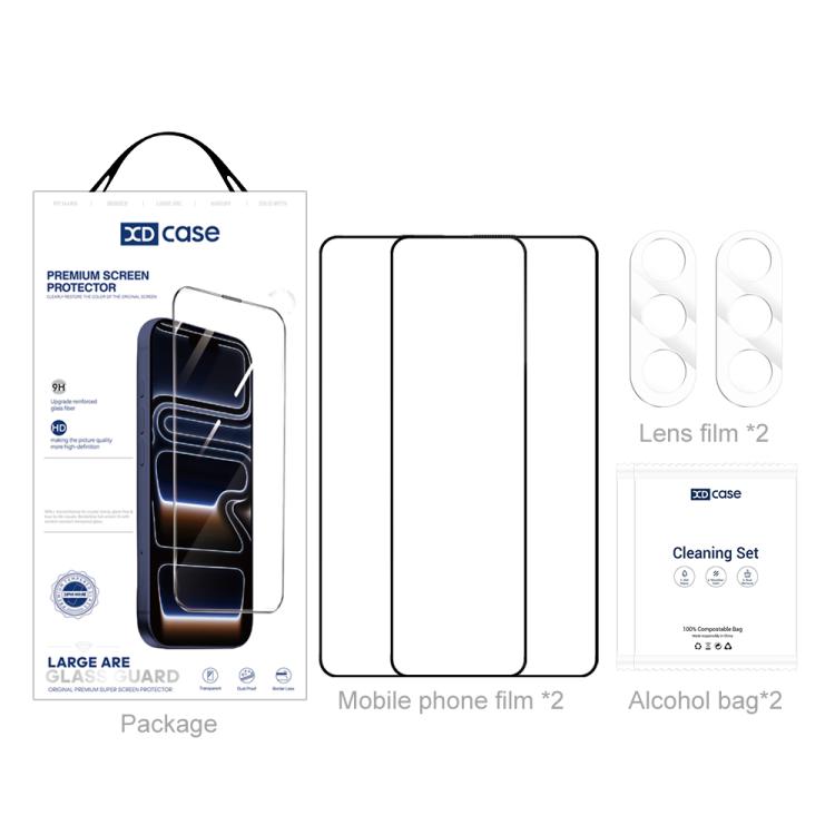 For Galaxy S26 Ultra 5G XDcase 2 Pairs HD Tempered Glass Screen Protector + Transparent Lens Protector
