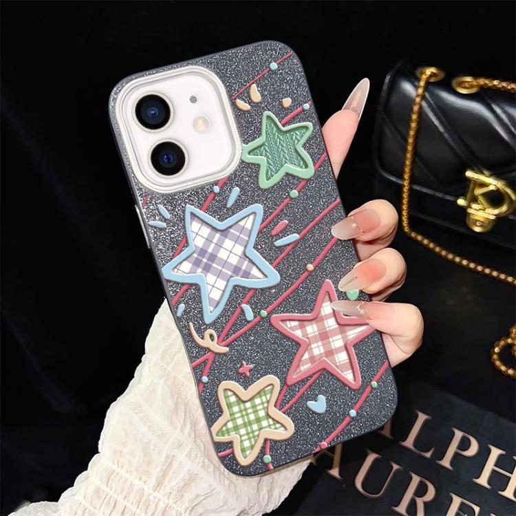 For iPhone 11 Stars Pattern IMD Glitter PC Hybrid TPU Phone Case
