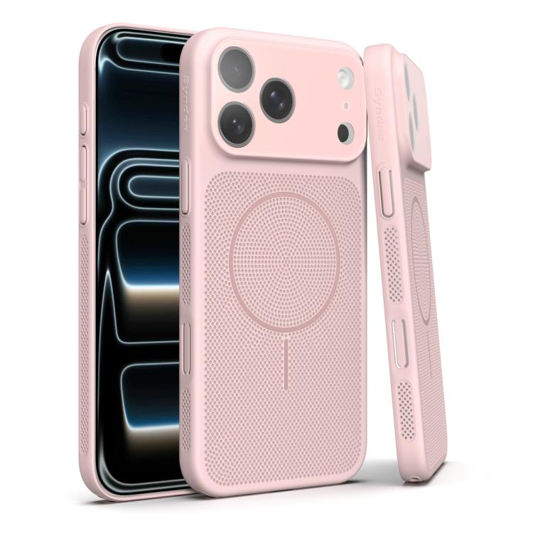 For iPhone 15 Pro Heat Dissipation Breathable Mesh Magnetic PC Phone Case
