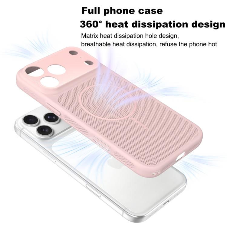For iPhone 14 / 13 Heat Dissipation Breathable Mesh Magnetic PC Phone Case