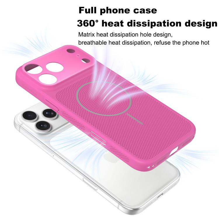 For iPhone 14 Plus Heat Dissipation Breathable Mesh Magnetic PC Phone Case