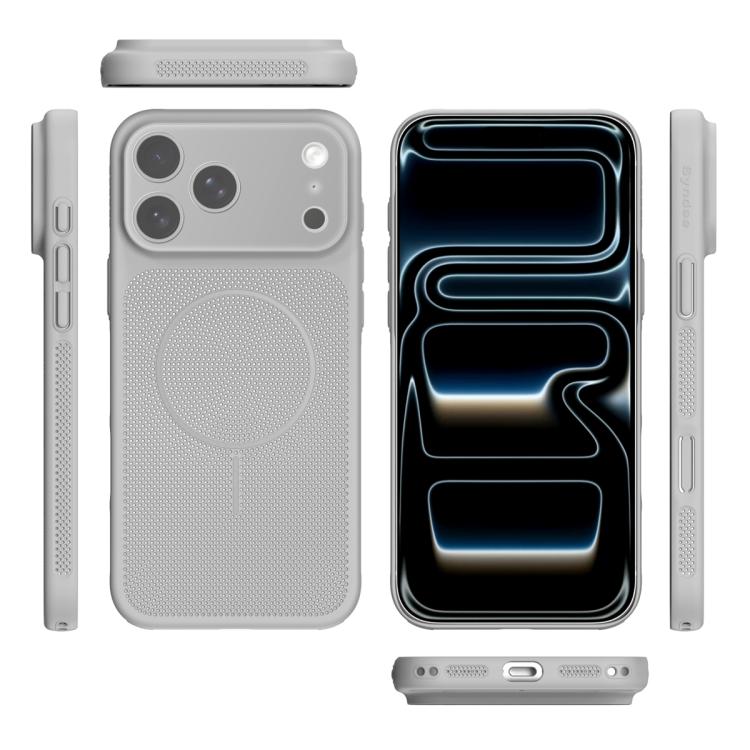 For iPhone 14 Pro Heat Dissipation Breathable Mesh Magnetic PC Phone Case
