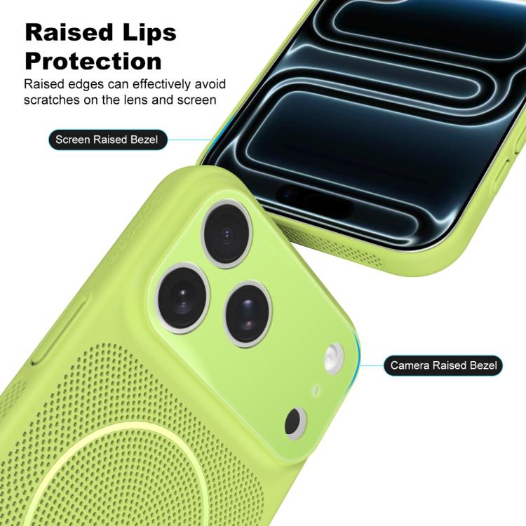 For iPhone 13 Pro Max Heat Dissipation Breathable Mesh Magnetic PC Phone Case