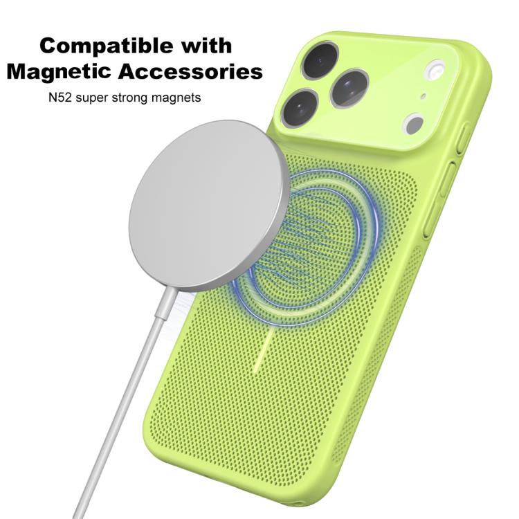 For iPhone 12 Pro Max Heat Dissipation Breathable Mesh Magnetic PC Phone Case