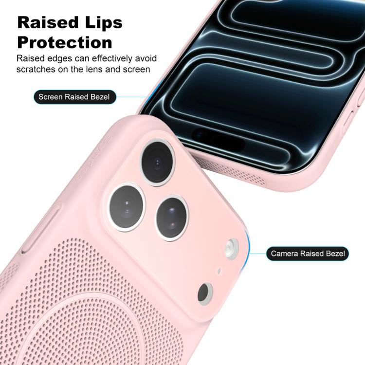 For iPhone 12 Pro Max Heat Dissipation Breathable Mesh Magnetic PC Phone Case