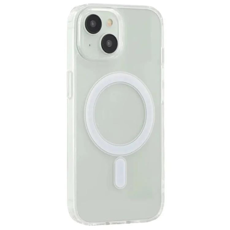 For iPhone 15 WANLONFENG High-Transparency Magnetic Acrylic Phone Case with Screen Protector - Transparent