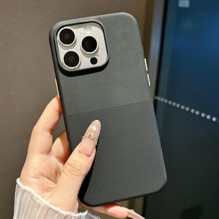 For iPhone 15 Pro Max Polka Dot Velvet TPU Shockproof Magnetic Phone Case