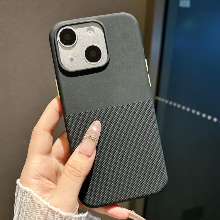 For iPhone 15 Polka Dot Velvet TPU Shockproof Magnetic Phone Case