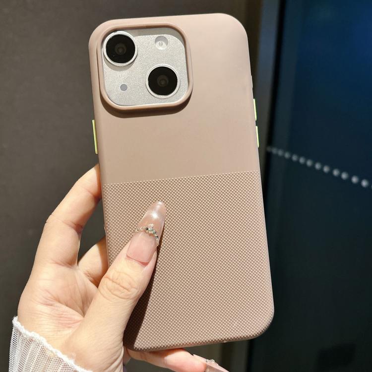For iPhone 15 Polka Dot Velvet TPU Shockproof Magnetic Phone Case