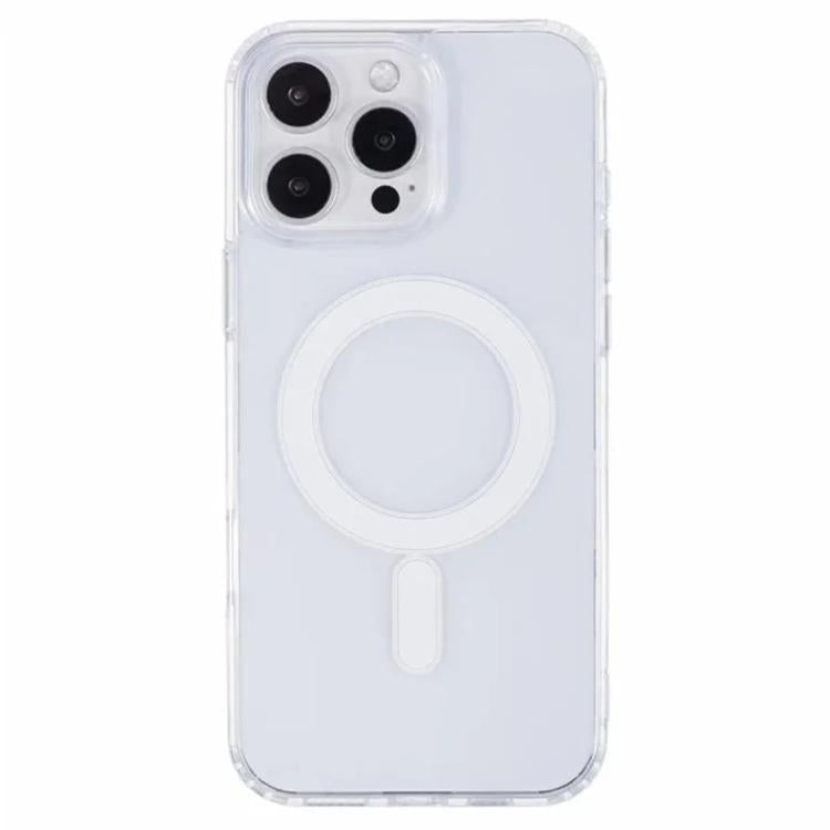 For iPhone 15 Pro WANLONFENG High-Transparency Magnetic Acrylic Phone Case with 2pcs Screen Films - Transparent