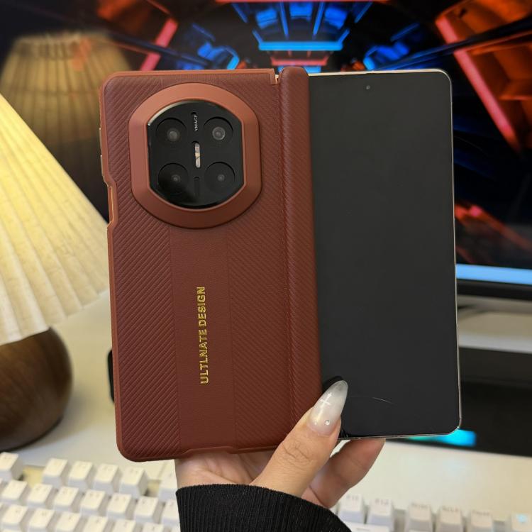 For Huawei Mate X6 Double Axis Soft Edge Diagonal Pattern Phone Case