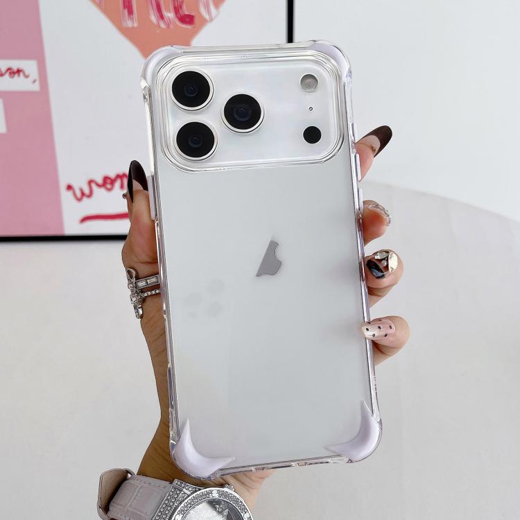 For iPhone 17 Pro Four Corner Airbags Shockproof Color Contrast Soft TPU Phone Case