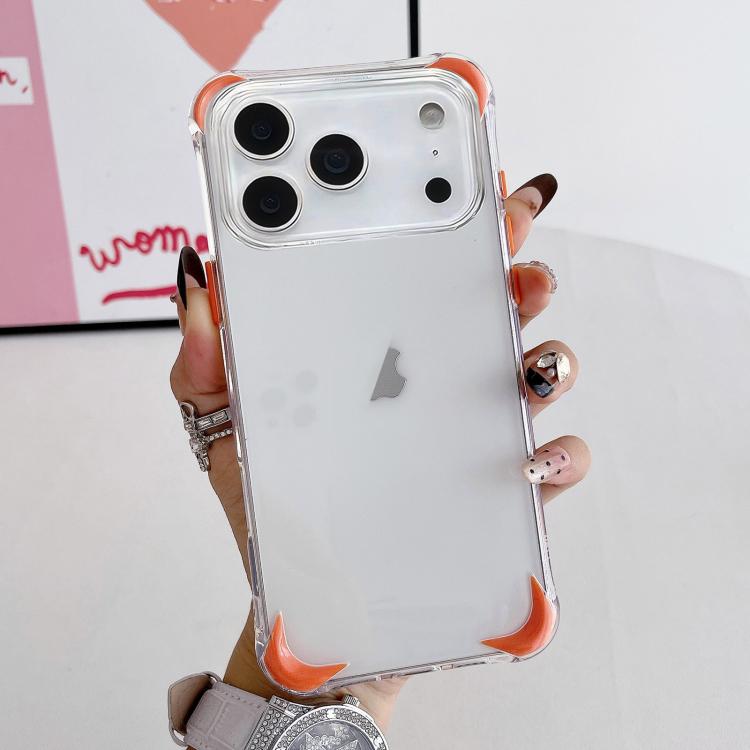 For iPhone 17 Pro Four Corner Airbags Shockproof Color Contrast Soft TPU Phone Case