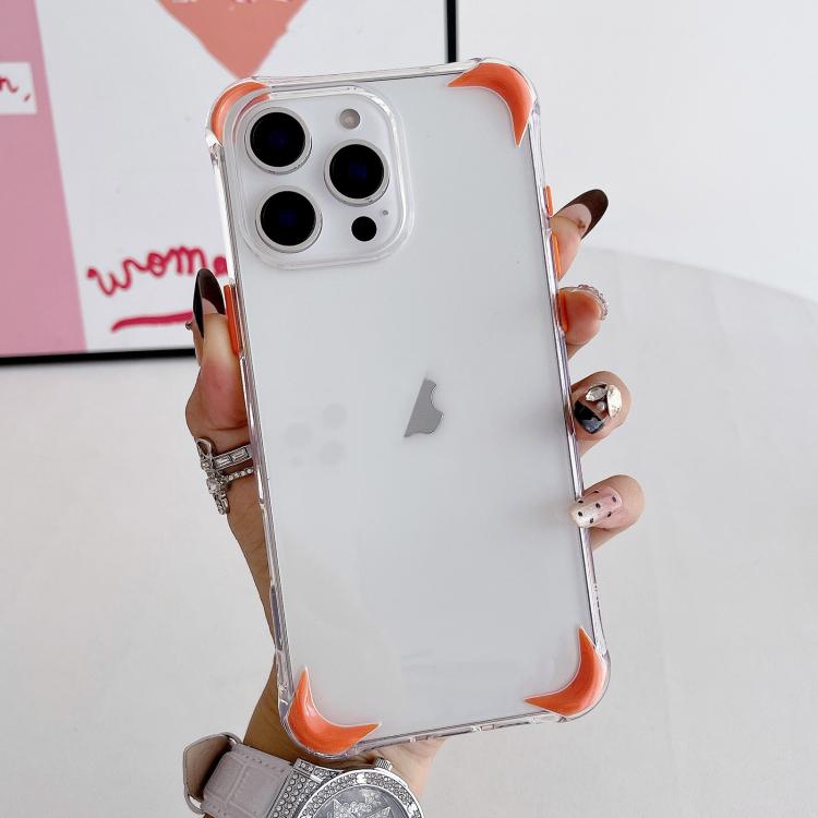 For iPhone 13 Pro Max Four Corner Airbags Shockproof Color Contrast Soft TPU Phone Case