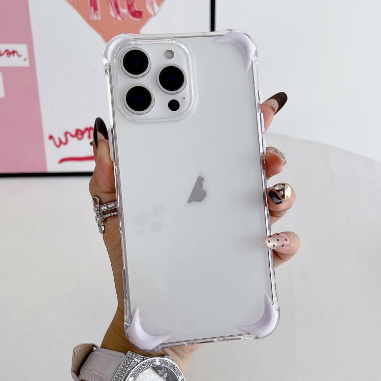 For iPhone 12 Pro Max Four Corner Airbags Shockproof Color Contrast Soft TPU Phone Case