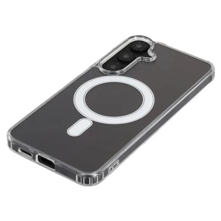 For Galaxy S26+ 5G WANLONFENG High-Transparency Magnetic Acrylic Phone Case with Screen Protector - Transparent