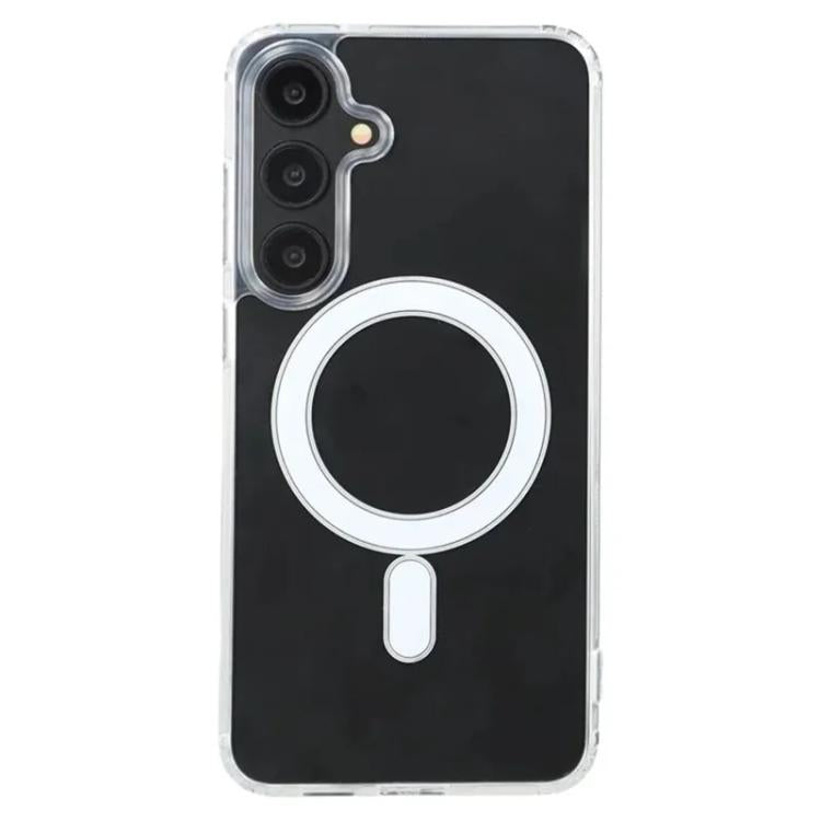 For Galaxy S23 FE 5G WANLONFENG High-Transparency Magnetic Acrylic Phone Case with 2pcs Screen Films - Transparent